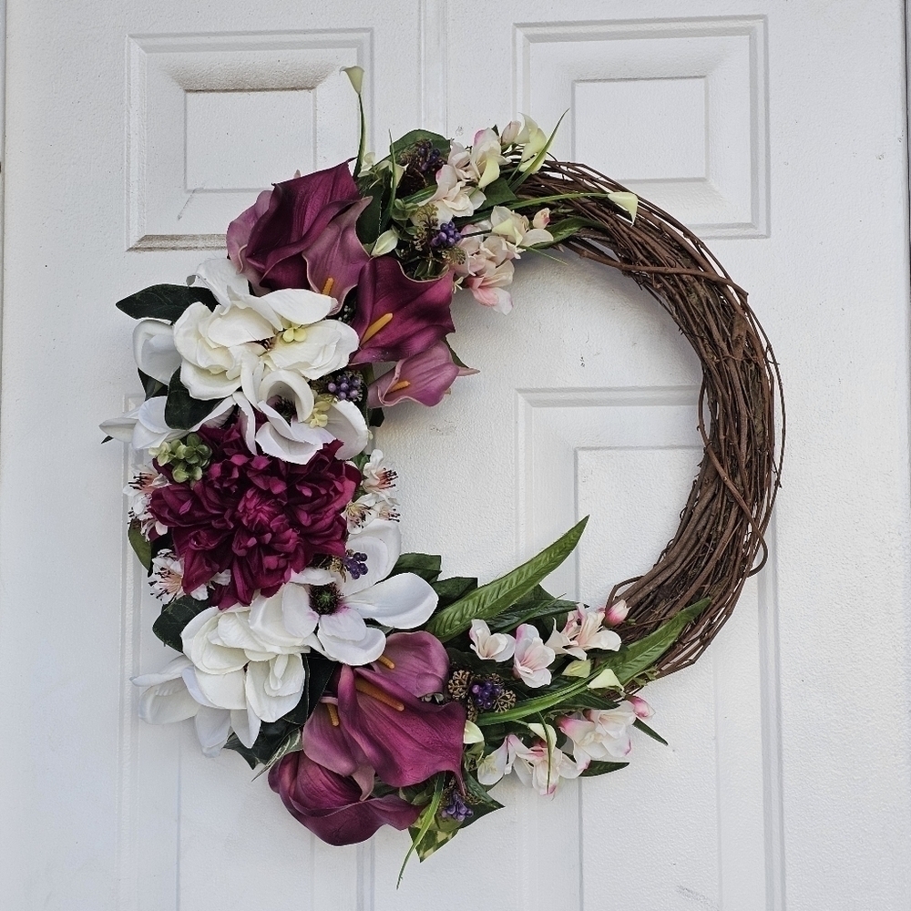 Handmade Spring Floral Wreath